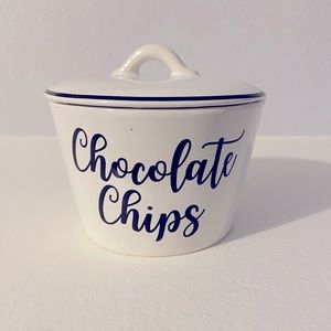 Ceramic “chocolate chips” container